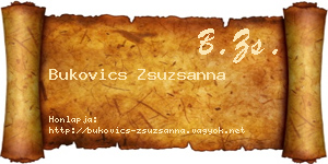 Bukovics Zsuzsanna névjegykártya