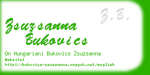 zsuzsanna bukovics business card